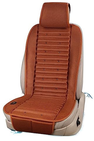 LADPZJNW Autositzbezüge Auto bläst Klimaanlage, kühler Wind, kalte Luft, Kissen, Sommer, Sandwich, Kühlung, Kühlung, Lüftung, Heizung. Sitzbezügesets(Braun)