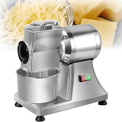 XUXIAO Cheese Grater Shredder Salad Maker, Commercial Hard Cheese Grater, With Container, Electric Cheese Grater, For Block Cheese Shredder 88 Lbs/Hour
