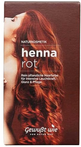 Henna Haarfarbe rot | Pflanzliche Naturkosmetik & Naturhaarfarbe | Vegan | Ohne Chemie | 100 g