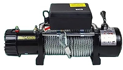 CCKUYT Elektrische Winde 3000 £ 12V 24V Winde Auto Elektrische Winde Griff/drahtlose Draht Seil ATV Winden Für Off-Road Fahrzeug Selbst-rettungs Elektrische Hoi