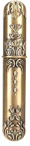 Estuche de Almacenamiento de Agujas Vintage, Portavasos Portátiles de Agujas de Costura Bordado Caja de Almacenamiento De Agujas Bordado Herramientas de Costura de Bricolaje (Bronce)