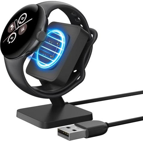 GAMOREK Ladestation für Google Pixel Watch 3 / Pixel Watch 2 Ladegerät, Ersatz-Ladegerät für Smartwatch 3,3Ft (1m) USB magnetisches Ständer