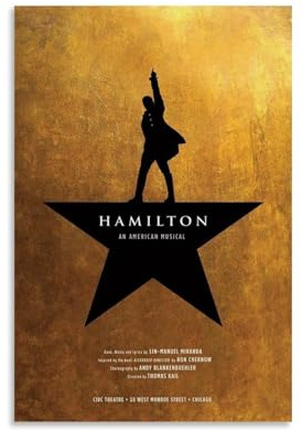 Generisch Vintage Hamilton Poster Musical Music Retro Für Zimmer, Ästhetische Leinwand-Wandkunst, Schlafzimmer-Dekor Posters 12x18inch(30x45cm)