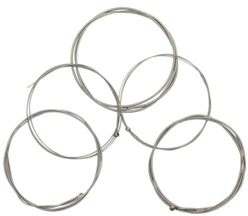Nickellegering 5 strängar bassträngar silver | Diameter 1, 14-3, 29 mm för femsträngad elbas, stabilt ljud och hög hållbarhet