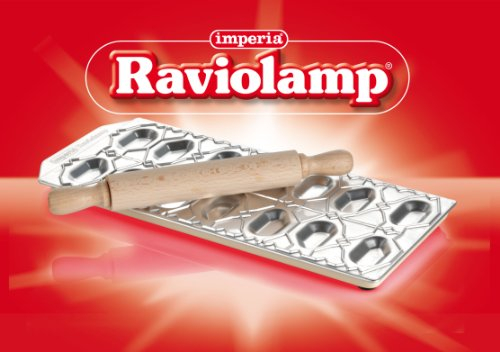 Imperia 313 Stampo in Alluminio per Ravioli, Legno, Argento