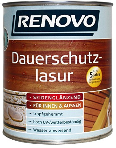 2,5L RENOVO Dauerschutzlasur 8412 Teak Lasur Holzlasur