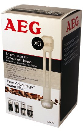 AEG 9001672899 APAF6 Filtro acqua dolce (Filtro acqua per macchine da caffè, migliorato, rimuove il cloro, contro cattivi odori/gusti, adatto KF5300, KF5700, KF7800, KF7900, bianco)