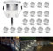 CHNXU 20er Set Terrassen Einbaustrahler Kaltes Weiß LED Bodeneinbaustrahler Ø30mm 0.6W Edelstahl Treppen Einbauleuchten Aussen IP67 Wasserdicht DC12V Deckenstrahler für Küche Garten Treppen Bad Balkon