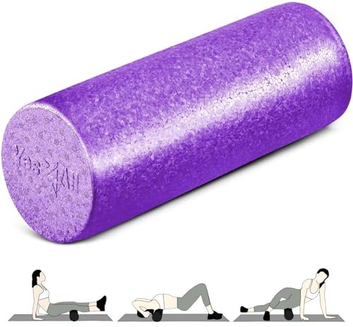Yes4All Hochdichte Schaumstoffrolle EPP 30/45/60/90 CM Foam Roller, Faszienrolle für Rücken, Beine, Muskelrolle, Yoga-Roller, Regeneration, Dehnung & Fitness-Rolle zur Selbstmassage