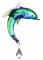 Handgefertigter Sonnenfänger aus Glas, Delfin, Geschenk, Aqua