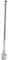 Flaggenstock Messing verchromt mit Relinghalter 35 cm