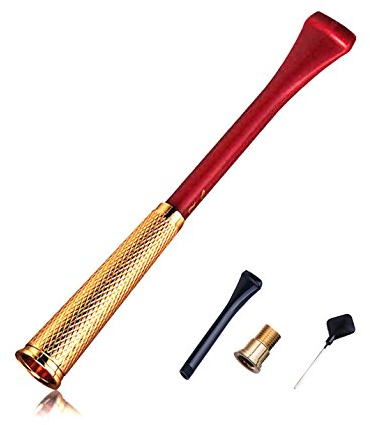 CaLeQi 24k Plaqué Or Lady Cigarette Holder Filtre au Tabac de Fumée Nettoyez Le Filtre Adapté pour Les Cigarettes de 0,6 mm et Les Cigarettes Masculines de 0,8 mm.