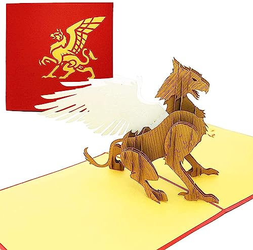 PopLife Magical Griffin 3D Pop Up Card, 3D Card for All Occasions - Gryffin Birthdays