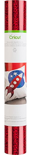 Cricut Holographic Iron-On 12X24 Roll-Sparkle Red, 2004137