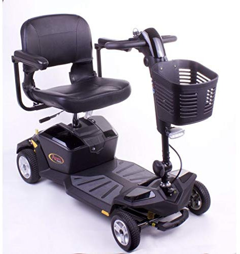 Pride Mobility Apex Rapid – Compact Travel Power Scooter, Black, Plastic, Lightweight, Travel, 13 kg, 136 kg Max Weight, 25 Inch Turn Radius