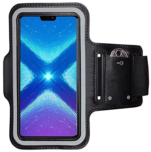 CoverKingz Brazalete movil Running para Honor 8X - Funda movil Correr con Compartimento para Llaves para Honor 8X - Porta movil Running para móviles Color Negro