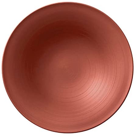 Villeroy und Boch Manufacture Glow Tiefe Schale, 29 cm, Premium Porzellan, Kupfer