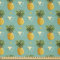 ABAKUHAUS Ananas Stoff als Meterware, geometrische Hipster, Microfaser Stoff für Dekoratives Basteln, 1M (230x100cm), Seafoam Orange Grün