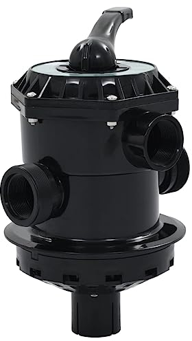 vidaXL Soupape à Multi-Voies pour Filtre à Sable ABS 1,5 6 Voies Soupape à Montage Supérieur 6 Fonctions de Soupape Valve de Piscine