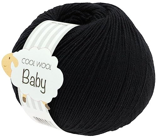 LANA GROSSA Cool Wool Baby | 100% Schurwolle Merino, filzfrei | Handstrickgarn aus 100% Schurwolle (Merino) | 50g Wolle zum Stricken & Häkeln | 220m Garn FB 278