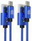JAMEGA – USB Typ C Kabel Blau [2 Stück 2m] | 3A Nylon geflochten USB C Ladekabel und Datenkabel Fast Charge Snyc schnellladekabel kompatibel mit Samsung Galaxy S10/S9, Huawei P30/P20