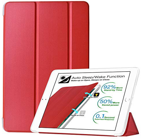 DuraSafe Cases Funda para iPad de 10.2 pulgadas 9, 8, 7, 2021, 2020, 2019 [iPad de 9ª/8ª/7ª generación] A2197 A2270 A2602 Smart Trifold ligero suave silicona transparente cubierta frontal y trasera