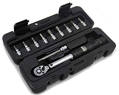 POFET 1/4 DR 2-14 Nm Fahrrad-Drehmomentschlüssel-Set Fahrradreparaturwerkzeug-Kit Ratsche Mechanischer Drehmomentschlüssel Manuelle Schraubenschlüssel