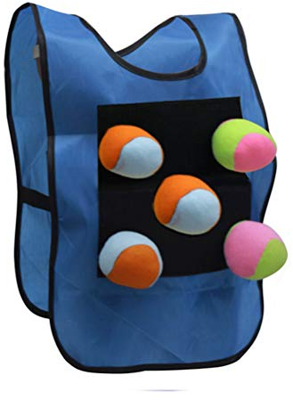 ARTOCT Ensemble de jeu de dodgeball, gilet collant avec 5 balles pour enfants, jeu d'activités de plein air