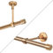 Gardinenstange 1 läufig Vorhangstange 19mm Kupfer Antik Vintage-Look Retro-Stil 400 Endkappe Wand/Deckenbefestigung