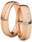Kolibri Rings GOLD- Eheringe Paarpreis Rotgold 333 mit 5 Diamanten Trauringe Verlobungsringe Partnerringe 100% Made in Germany- Inkl. Gratis Etui + Gravur + Zertifikat (Quermatt/Hochglanz Poliert)