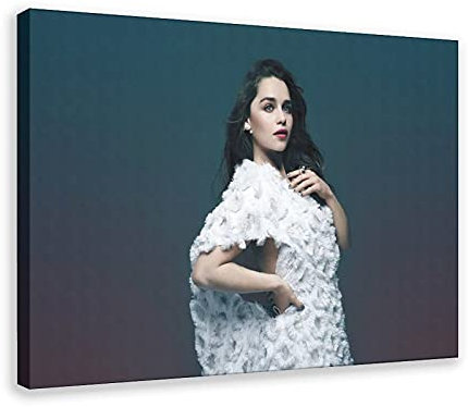 Schauspieler Emilia Clarke 19 Leinwand Poster Schlafzimmer Dekor Sport Landschaft Büro Zimmer Dekor Geschenk Rahmen: 30 × 45 cm