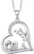 JO WISDOM Damen Kette Otter Herz Silber 925,Halskette Anhänger mit 3A Zirkonia,Schmuck für Frauen