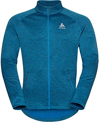 Odlo Herren FLI Midlayer mit durchgehendem Reißverschluss, Indigo Bunting Melange, XXL