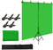 Andoer Toile de Fond Vert 1,8 x 1,8 m avec Support Kit de Photographie, 5 Clips Anti-Plis, Résistant aux Plis pour Télévision, Youtube, Vidéo
