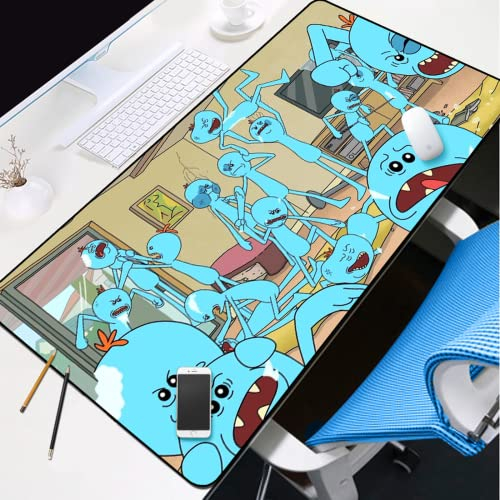 BILIVAN Rick and Morty Mauspad, übergroße Tastatur, Anime, Esstischunterlage (800 x 400 mm, 15)
