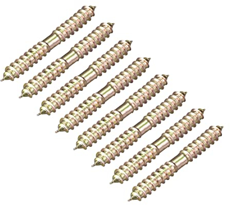 sourcing map 8 Stück Doppelgewinde selbstschneidende Holzschrauben für Holzverbindung 6x25mm