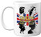 Stuff4 Queen Elizabeth II Gedenktasse – The Queen Elizabeth II Union Jack Andenken – königliche Gedenkgeschenke, Souvenirs, königliche Tassen für Sie und Ihn, 325 ml, Keramik, Weiß