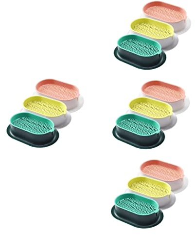 CIYODO 12 STK Hydroponische Pflanzbox Topf Mit Katzengras Pflanzkasten Spielzeug Erdloser Katzenpflanzer Sprossschale Für Weizengras Sprossen-zuchtset Keimschale Die Faulen Gemüse Plastik