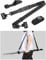 Realure Schultergurt für Angelruten mit Rutenschoner, Verstellbare Länge 77-137cm Nylon Elastisches Rutenbänder, Spaziergang, Fahrräder, Motorräder für Angelrutentransport, Schwarz