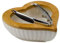 Mondocreazioni Bomboniera matrimonio set schiaccianoci cuore bianco in porcellana e bamboo harmony PRMT22127