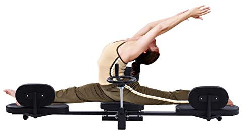 Stahl Beinspreizer mit Drehkurbel,Spagattrainer Mechanischer Bein-Strecker Spagat-Trainer Metall Beintrainer Beinstretcher Spagattrainer Spagatgerät Bein Strecker Spagat Trainer Maschine Gerät