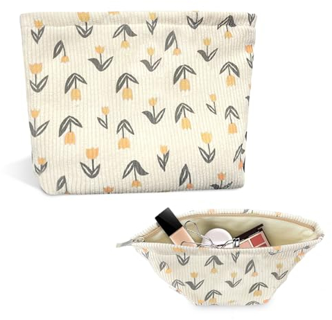 Ellxen Reise Kosmetiktasche,Kulturtasche,Cord Multifunktionale Kosmetiktasche,Portable Beauty Case Make Up Tasche,Reise Make up Aufbewahrungstasche,Reisen Kulturtasche für Damen