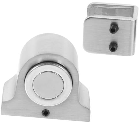 LIFKICH 1set Door Stopper Adhesive Floor Mount Holder for Shower Bathroom Doors to Prevent Slamming Easy Installation Modern Design for Home Office Use