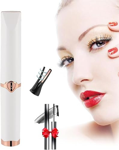 Heated Lash Curler, Lash Lift Pro + Magic Mascara, Heated Eye Lash Curlers, Heated Spoolies Eyelash,USB Rechargeable Eyelash Curler for Girls Women. (White)
