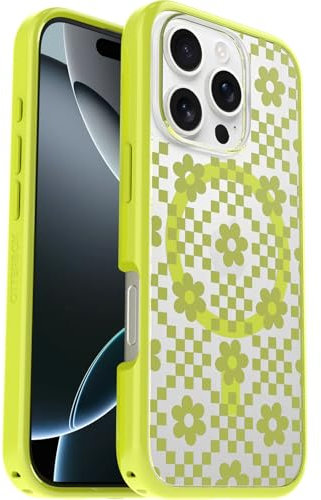 OtterBox Symmetry Series Clear MagSafe Case for iPhone 16 Pro, Shockproof, Drop proof, Protective Thin Case, 3x Tested to Military Standard, Clear/Yellow