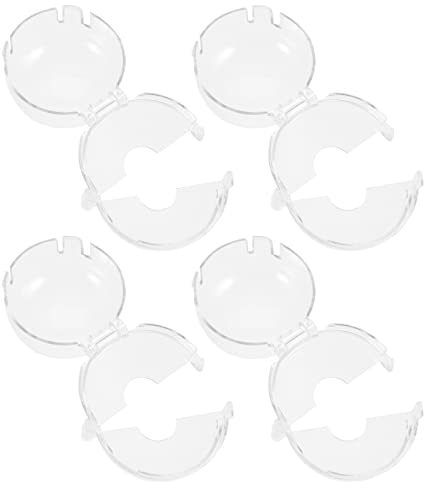 Kindersichere Herdknopfabdeckung 4 Stück aus PC für Küche | Transparente Ausführung, für Herd und Ofen, Praktische Schutzabdeckung gegen Unbeabsichtigtes Öffnen