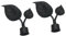 Sharplace 2pcs Gardinenstange Endstücke Deko, Klassische Blattforme Endknöpfe für 22mm Gardinenstangen, Vorhangstange Dekoration für Küche Badezimmer Schlafzimmer, stil c
