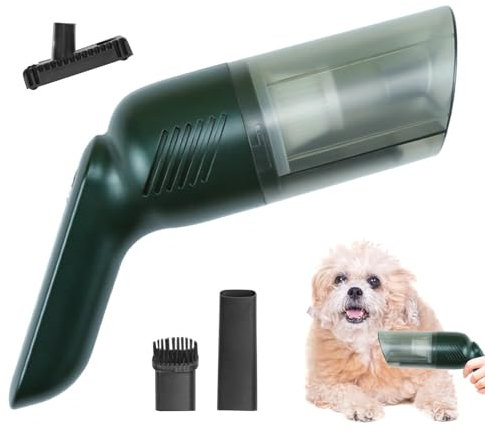 Aspiradora de de gato, aspiradora eléctrica para mascotas, herramienta de limpieza multifuncional para animales pequeños, removedor de pelusas de mano para uso en interiores o exteriores