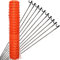 Orange Plastic Mesh Fencing 1m x 50m and 10 Pins Heavy Duty - Tear Resistant, Temporary Safety Fence for Construction, Work Sites, Garden, Pet Barriers, and Event Fences