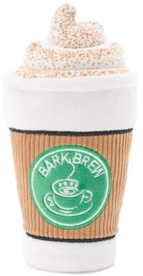 Jouet couineur pour chien en forme d'écorce en forme de tasse à café cappuccino